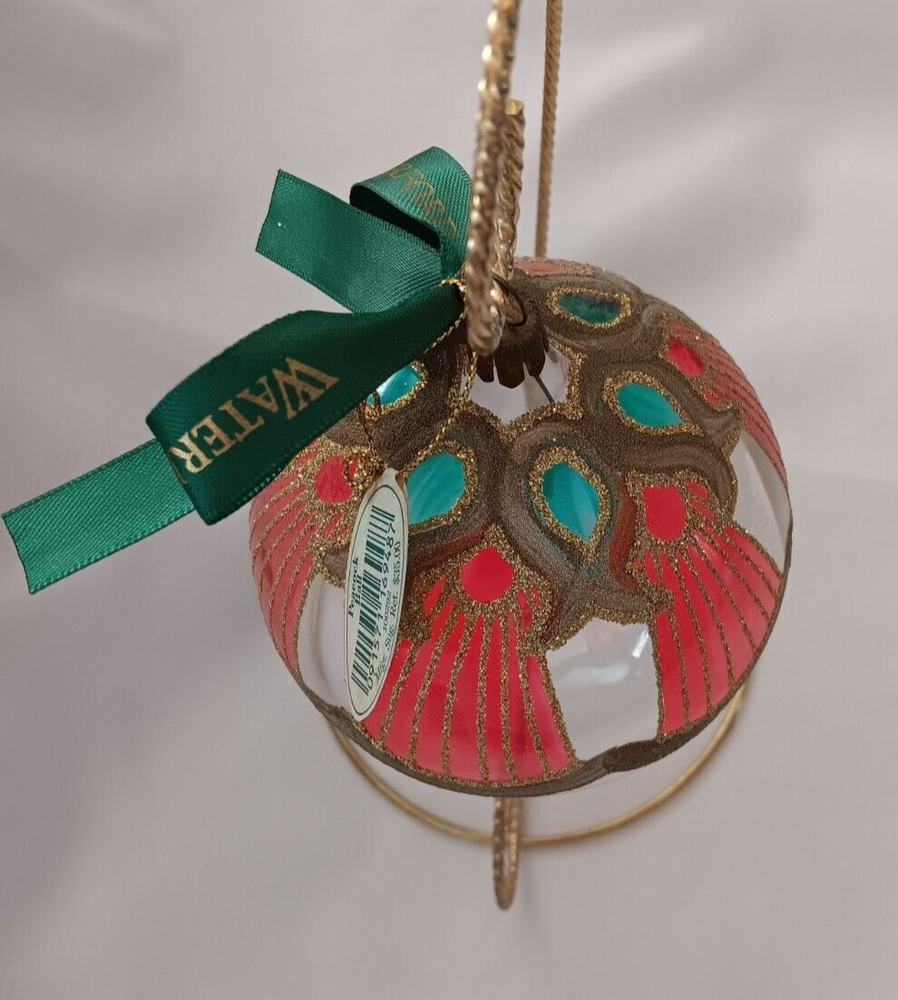 Waterford Crystal Peacock heirloom ornament with original box and tag