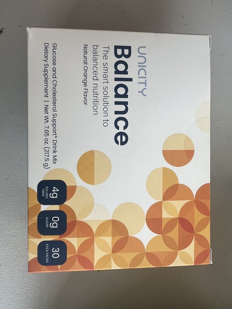 Unicity Balance Drink Mix Natural Orange 30 Stick Packs - New in Box Exp 3/2026