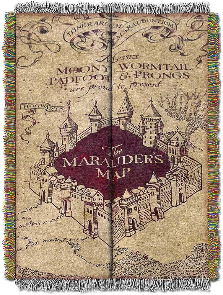 Northwest Marauders Map Woven Tapestry Throw Blanket 48x60 Inches  