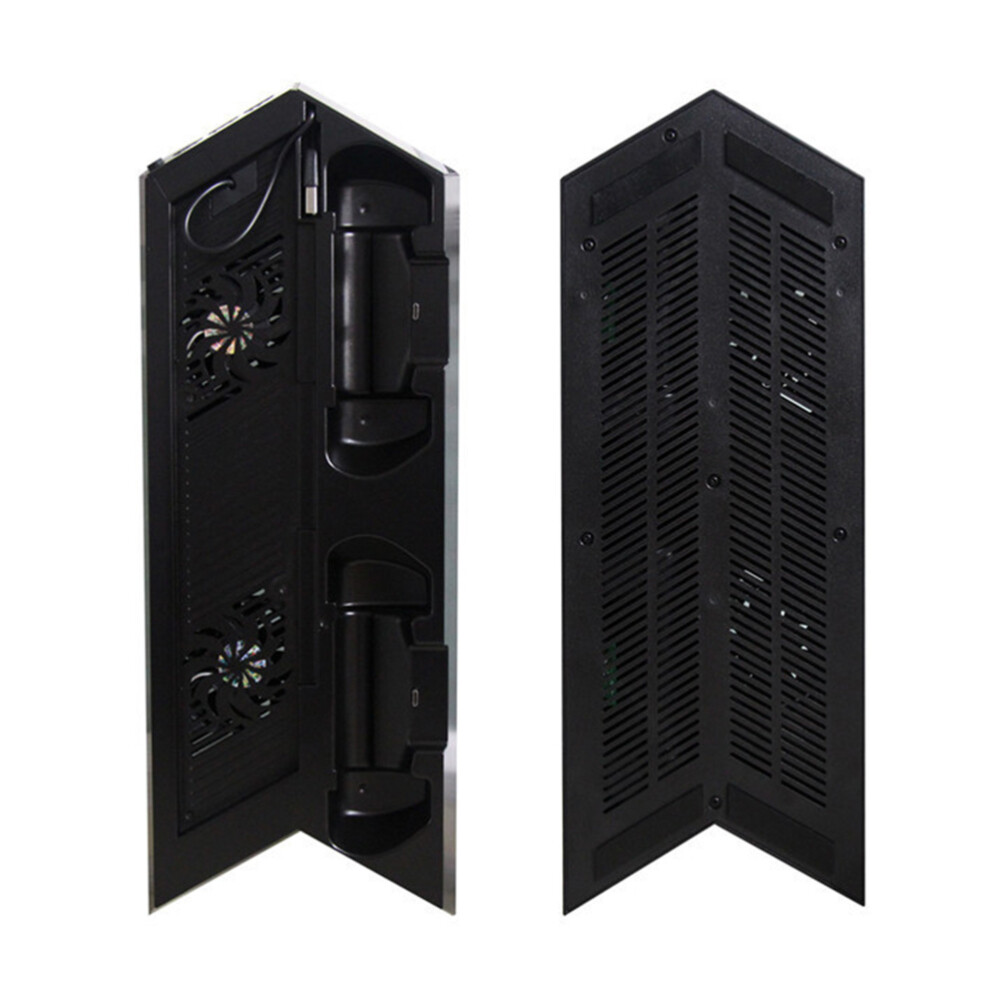 Vertical Gaming Controller Stand with Cooling Fan and Dual Charging Station  