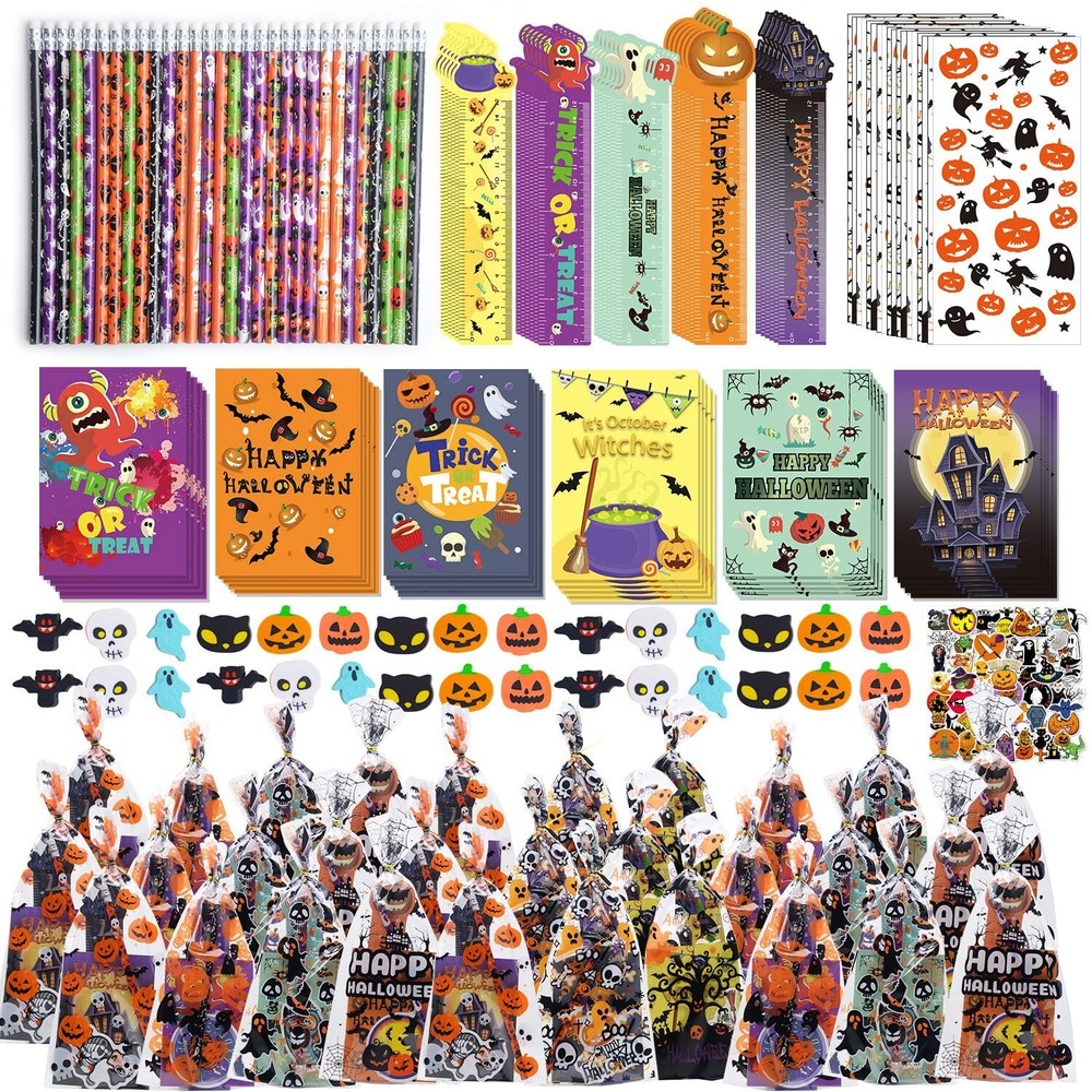 200PCS Halloween Party Favors for Kids - 30-Pack Assorted Stationery Set