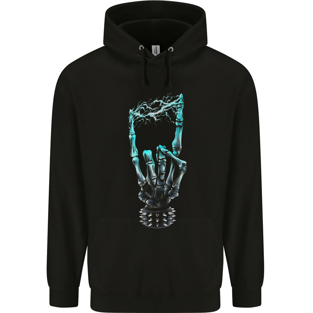 Electric Rock Music Hand Guitar Heavy Metal Mens 80% Cotton Hoodie