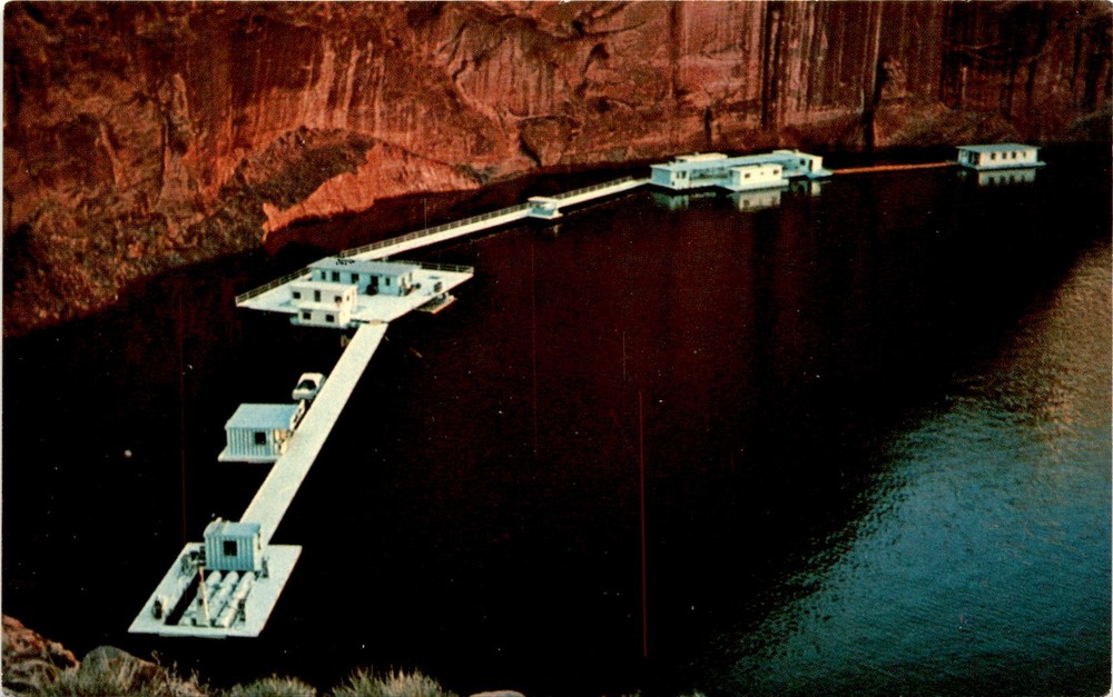 Vintage Lake Powell Rainbow Bridge Marina Postcard by Albert L. Seidenkranz Geo