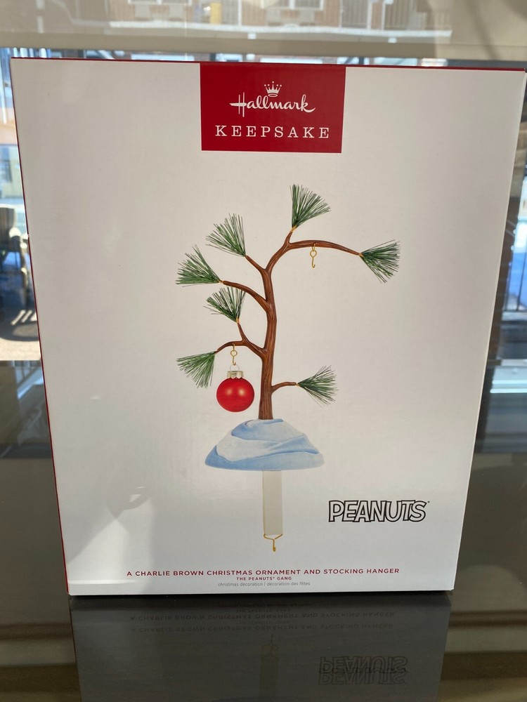 Peanuts Charlie Brown Christmas Hallmark Keepsake Ornament Stocking Hanger Brand New in Box