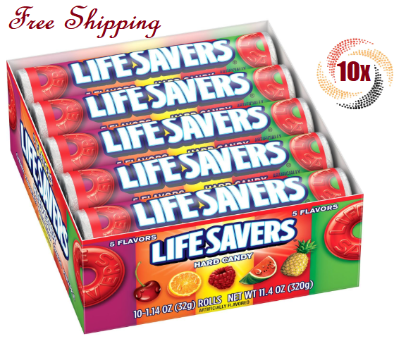 Lifesavers Hard Candy 5 Flavor Variety Pack - 20 Rolls Bulk Candies