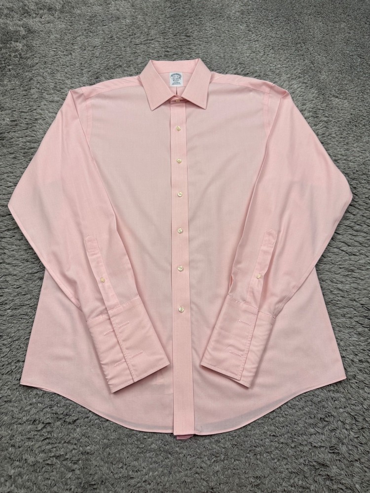 Brooks Brothers Shirt Men 16.5-35 Classic Cutaway French Cuff Button Up Oxford