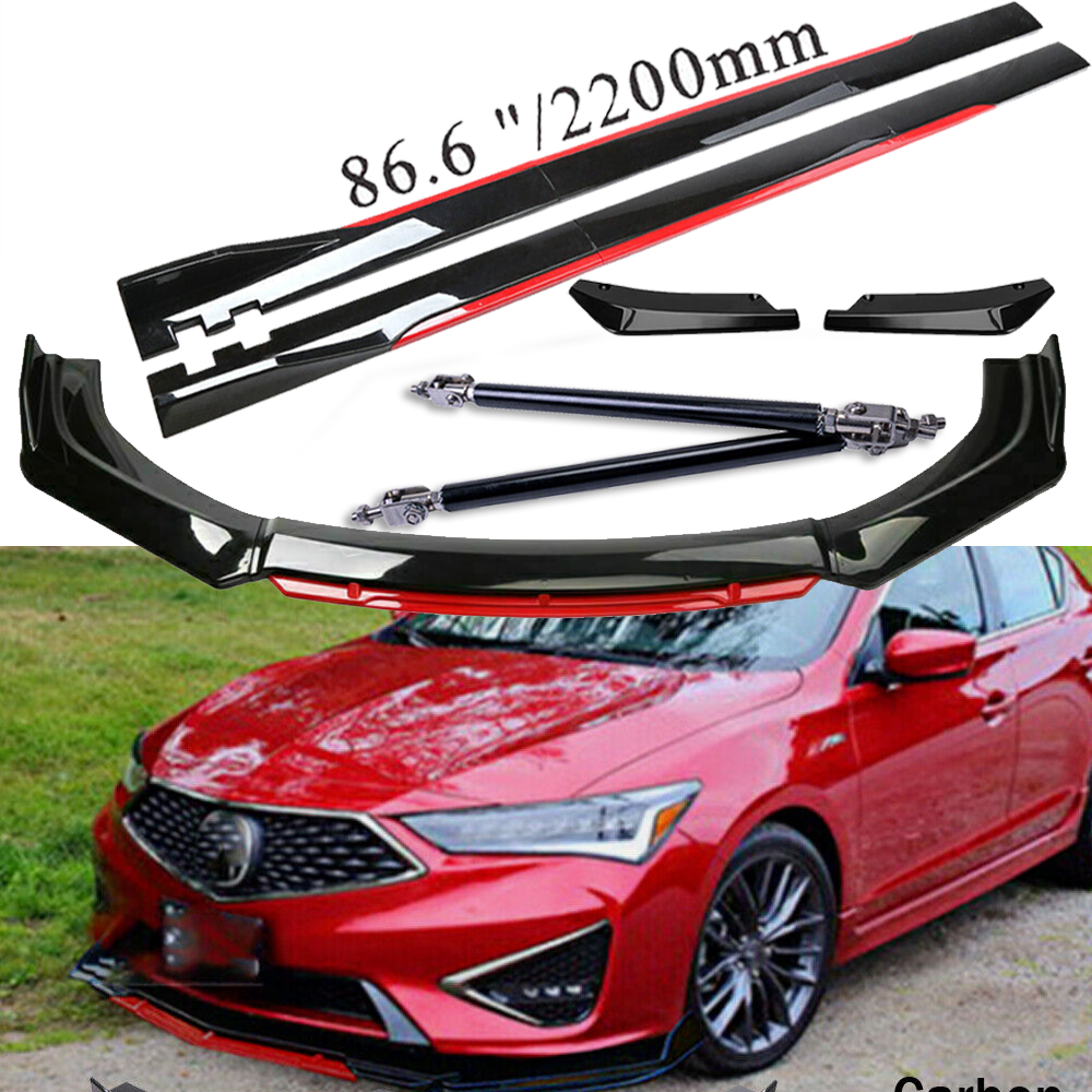 For Acura TLX 2015-2022 Front Bumper Lip Spoiler Splitter Side Skirt Body