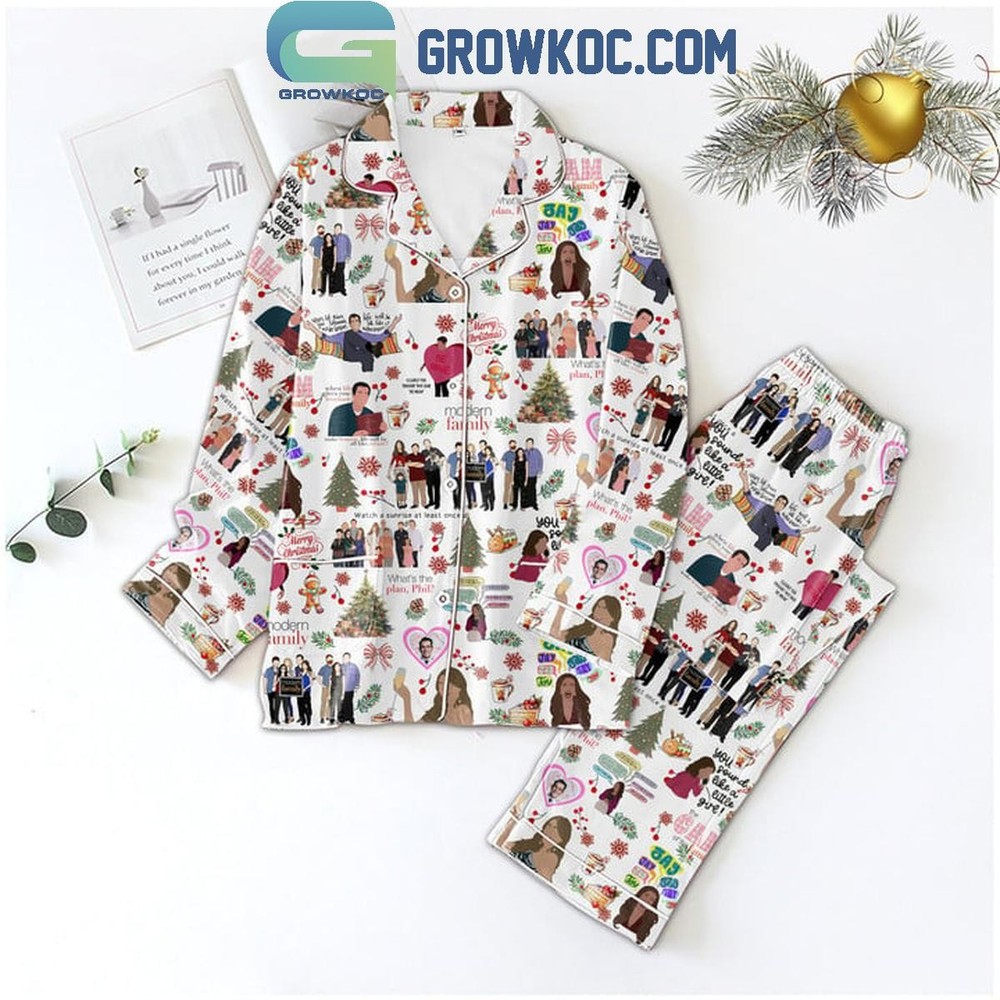 Modern Family Merry Christmas What8217s The Plan Phil Polyester Pajamas Set