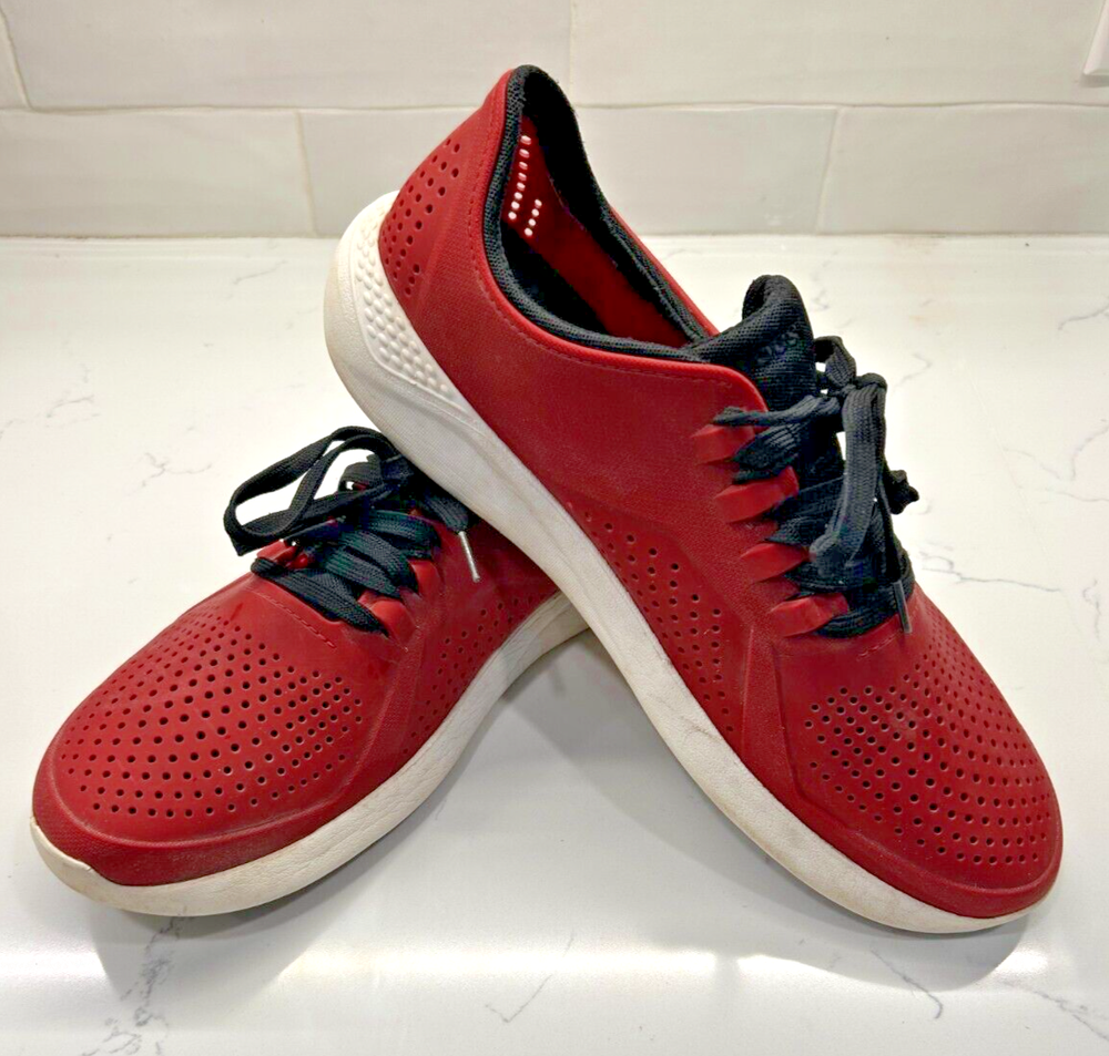 Croc's Men's Literide Pacer Lace Up Sneakers Red size 13 - Great Condition!