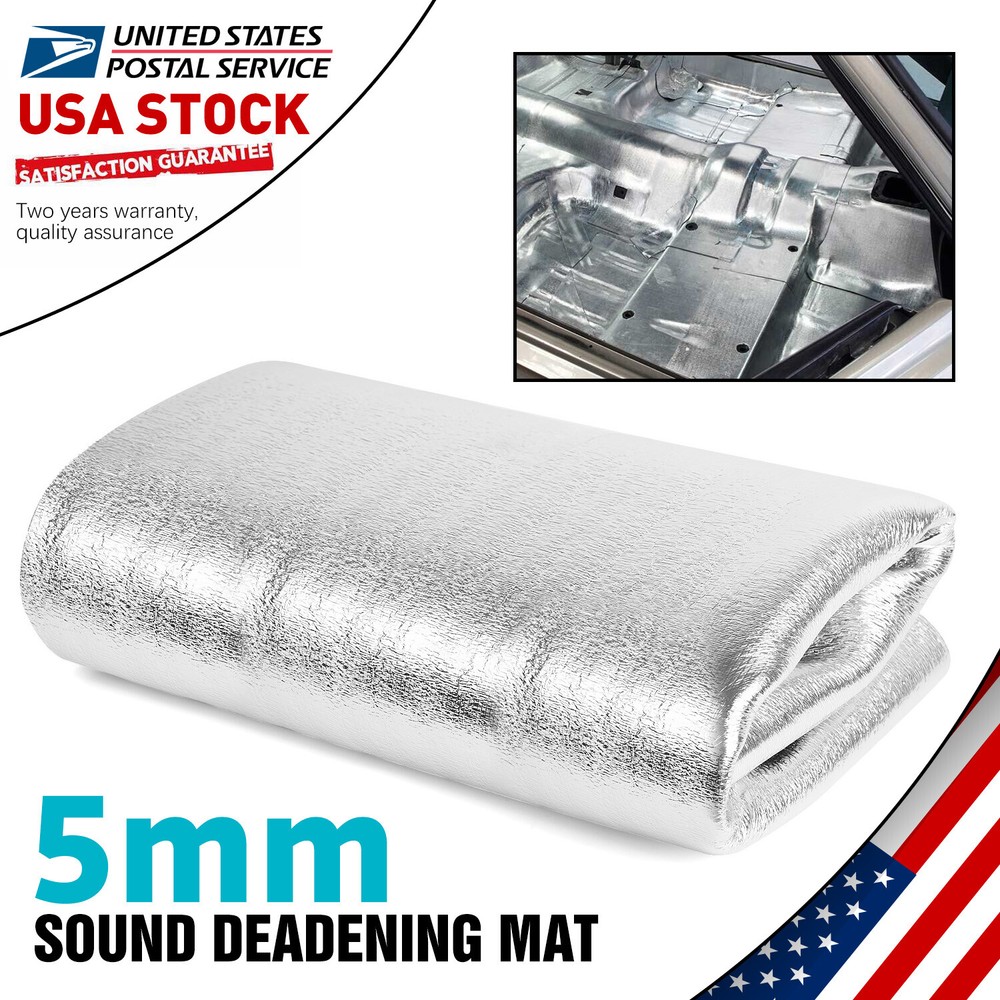 59x39 Inch 5MM 16sqft Silver Car Hood Floor Cargo Sound Deadening Mat