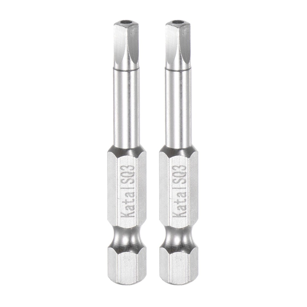 2Pack SQ3 Magnetic Security Square Screwdriver Bits 1/4