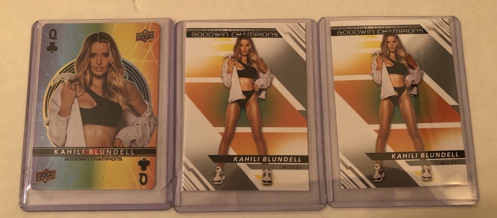 Lot of 3 Kahili Blundell Model Cards Upper Deck Goodwin Champions