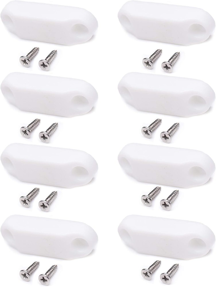 CALPALMY (4 Pairs) Magnetic Baggage Door Catch and Holder Kit 4 Pairs, White