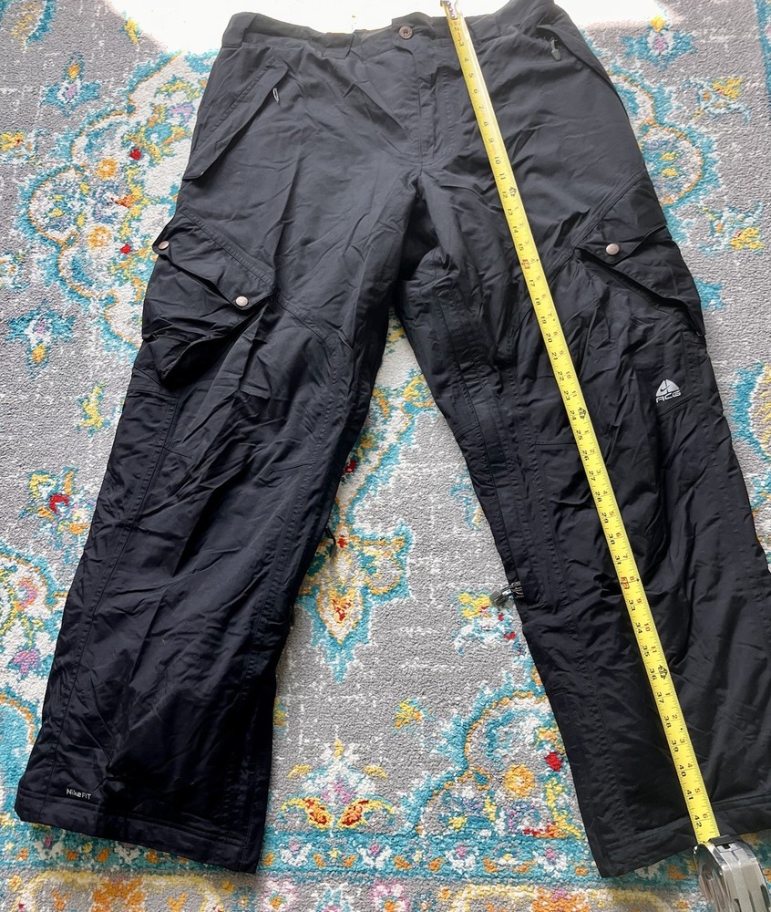 Nike ACG Snow Pants Mens XL Black Fit Storm Ski Snowboard Pockets Logo