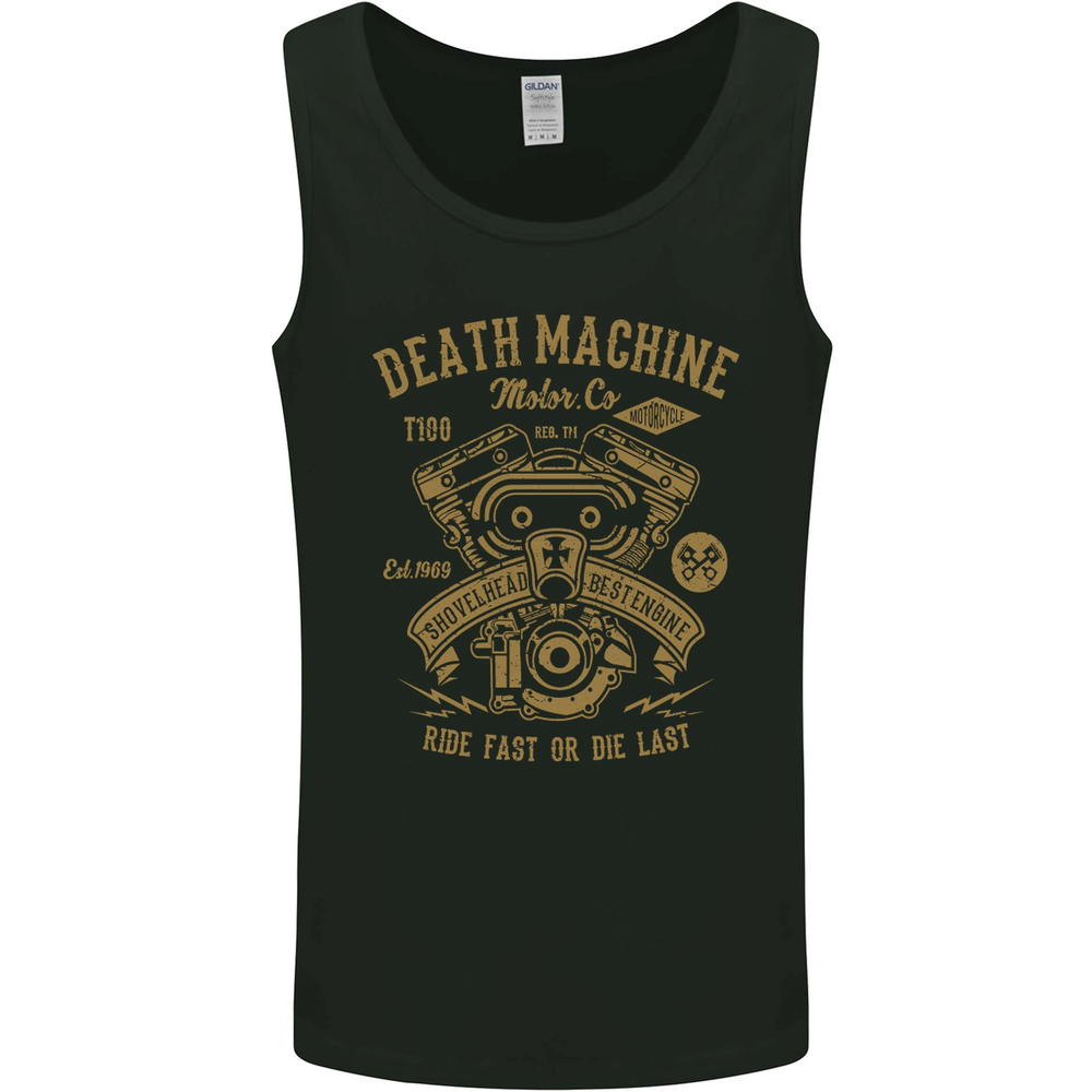 Men's Death Machine Motorcycle Biker Vest Tank Top