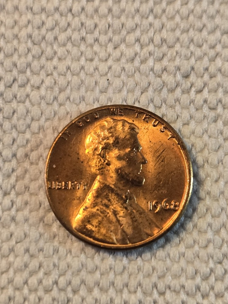 1968 Rare No Mint Mark Penny with Doubling Errors & Offset Strike