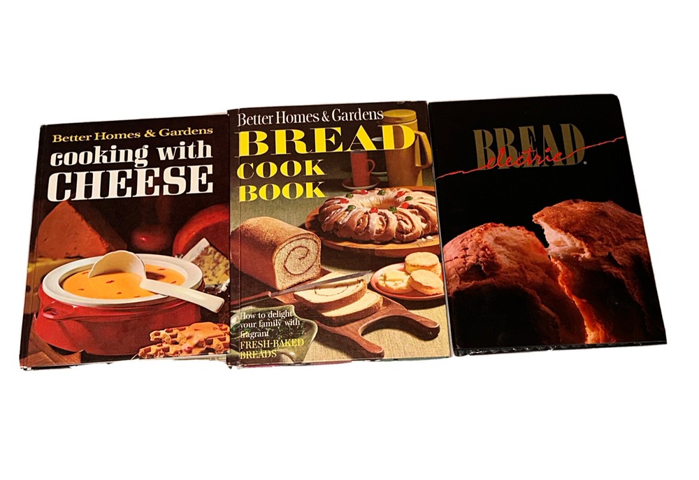 Better Homes and Gardens 3-Cookbook Lot with Bread Recipes  