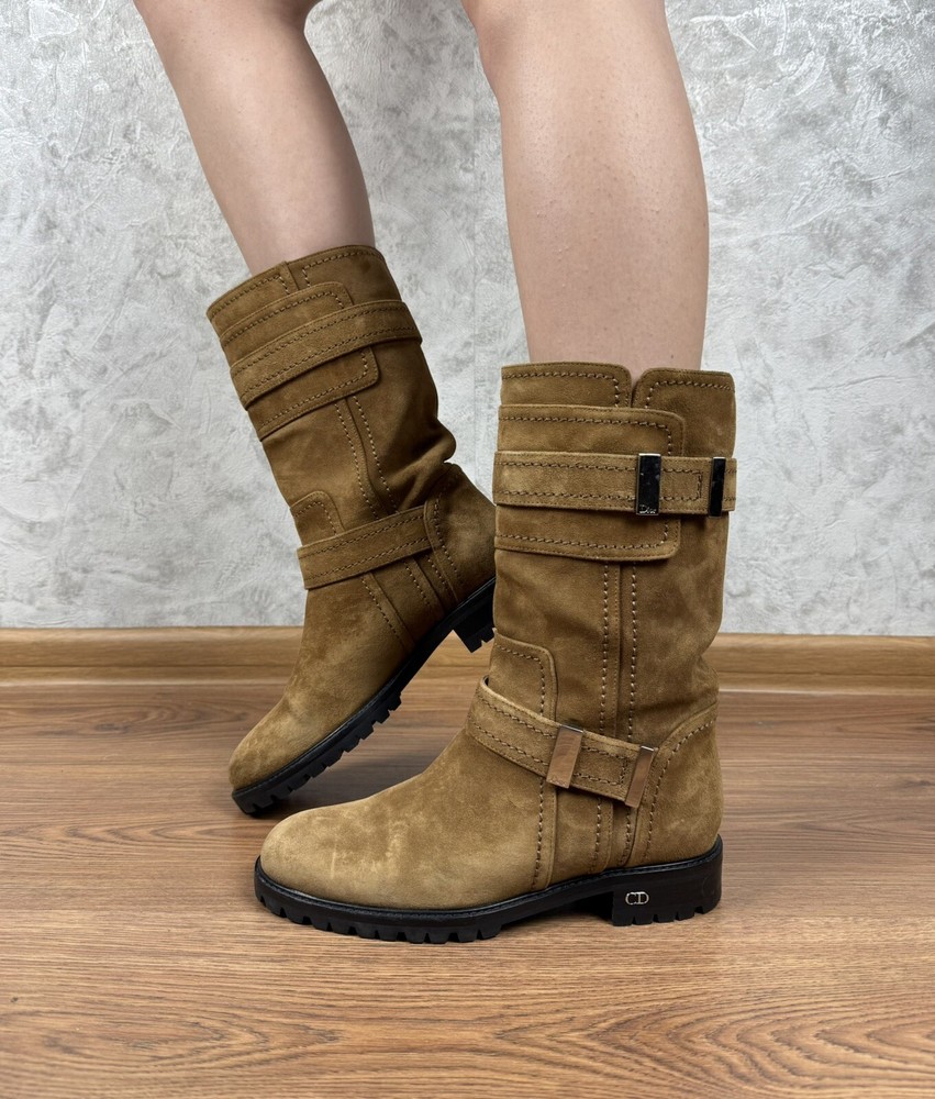 Christian Dior Luxe Suede Ankle Boots for Women
