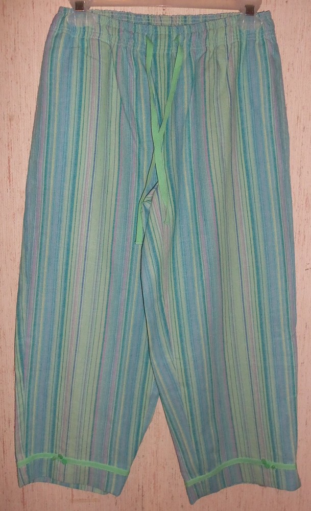 NEW WOMENS j.h. collectibles petite LINEN BLEND PULL ON CAPRI PANTS  SIZE S