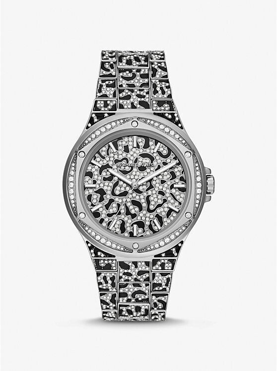 Michael Kors MK7408 Animal Pavé Two-Tone Ladies Watch