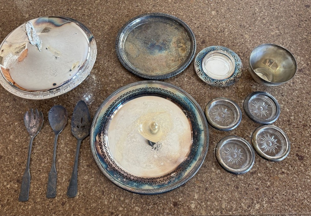 12 Silver Plated Pieces From Oneida,Rogers, MK and Unmarked