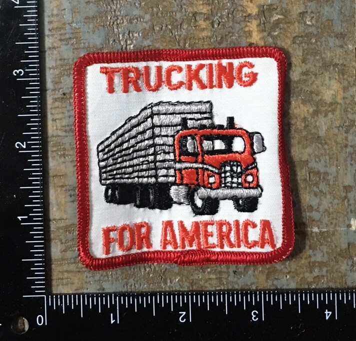 Vintage Trucking for America Big Rig Trucker Logo Embroidered Patch