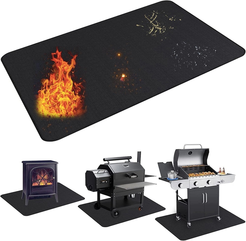 65 x 48 inches Under Grill Mat for Outdoor Grill,Double-Sided Fireproof