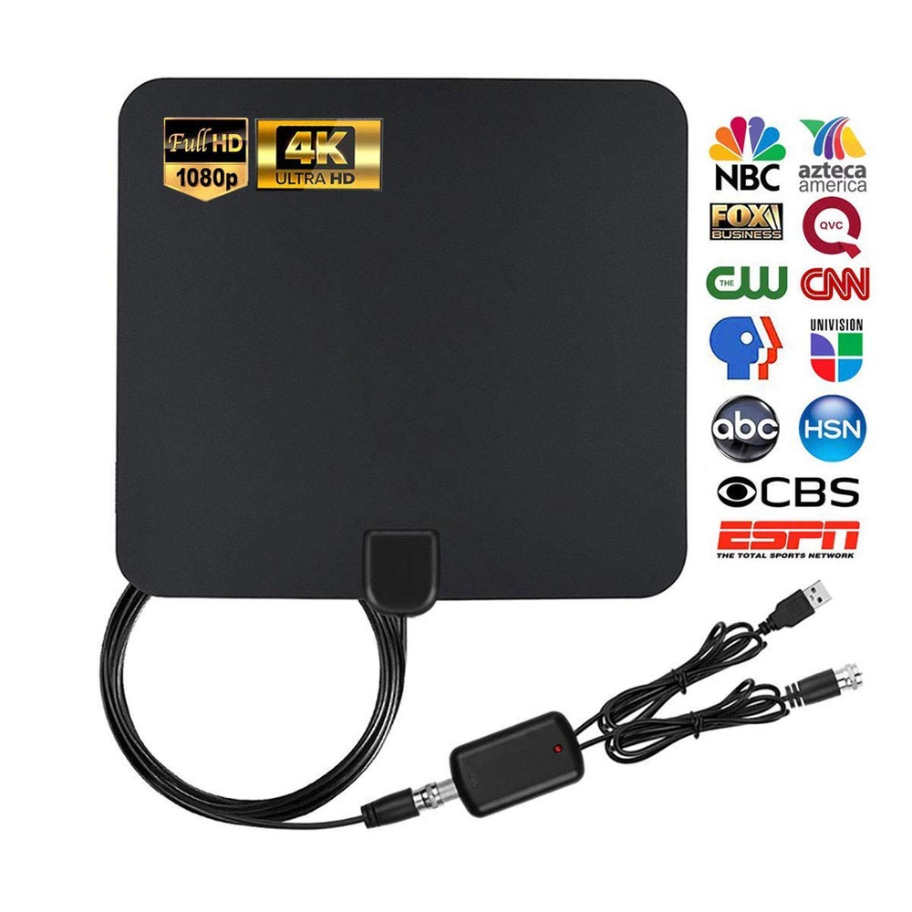 TV Antenna, Amplified Digital HDTV Antenna, with Free 4K 1080P HD VHF UHF Loc...