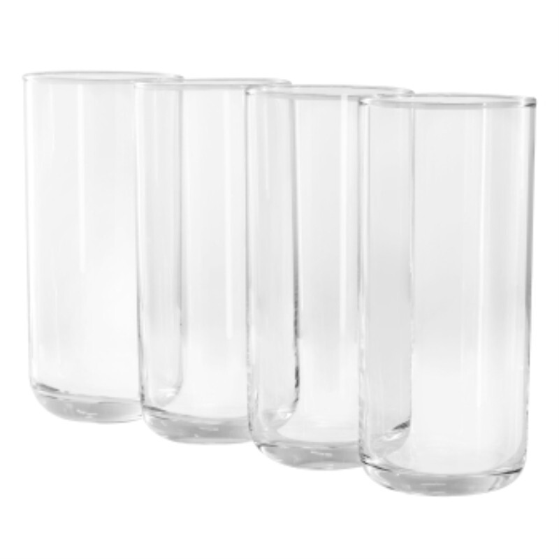 Gibson Home Emory 4 Piece 17 Ounce Clear Glass Tumbler Set