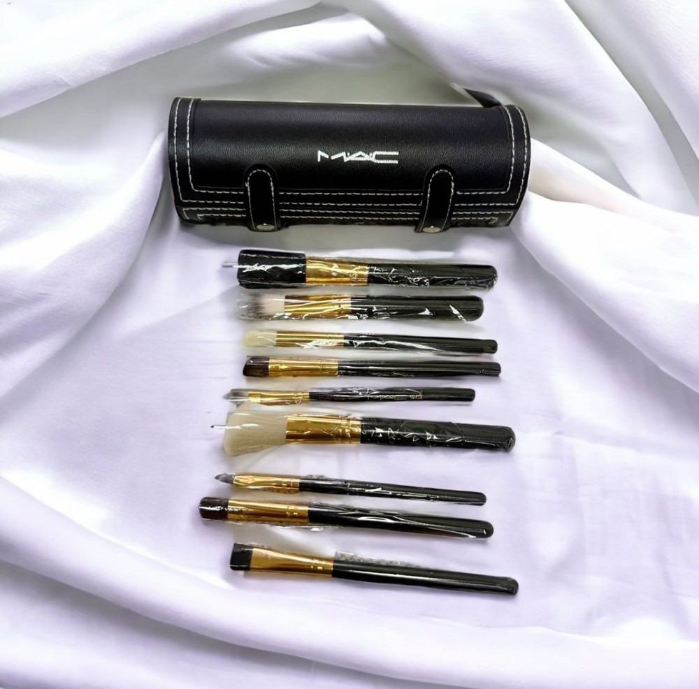 Mac Makeup Set Professional 9wool Brush Set Blush eyeshadow Foundation Mirror