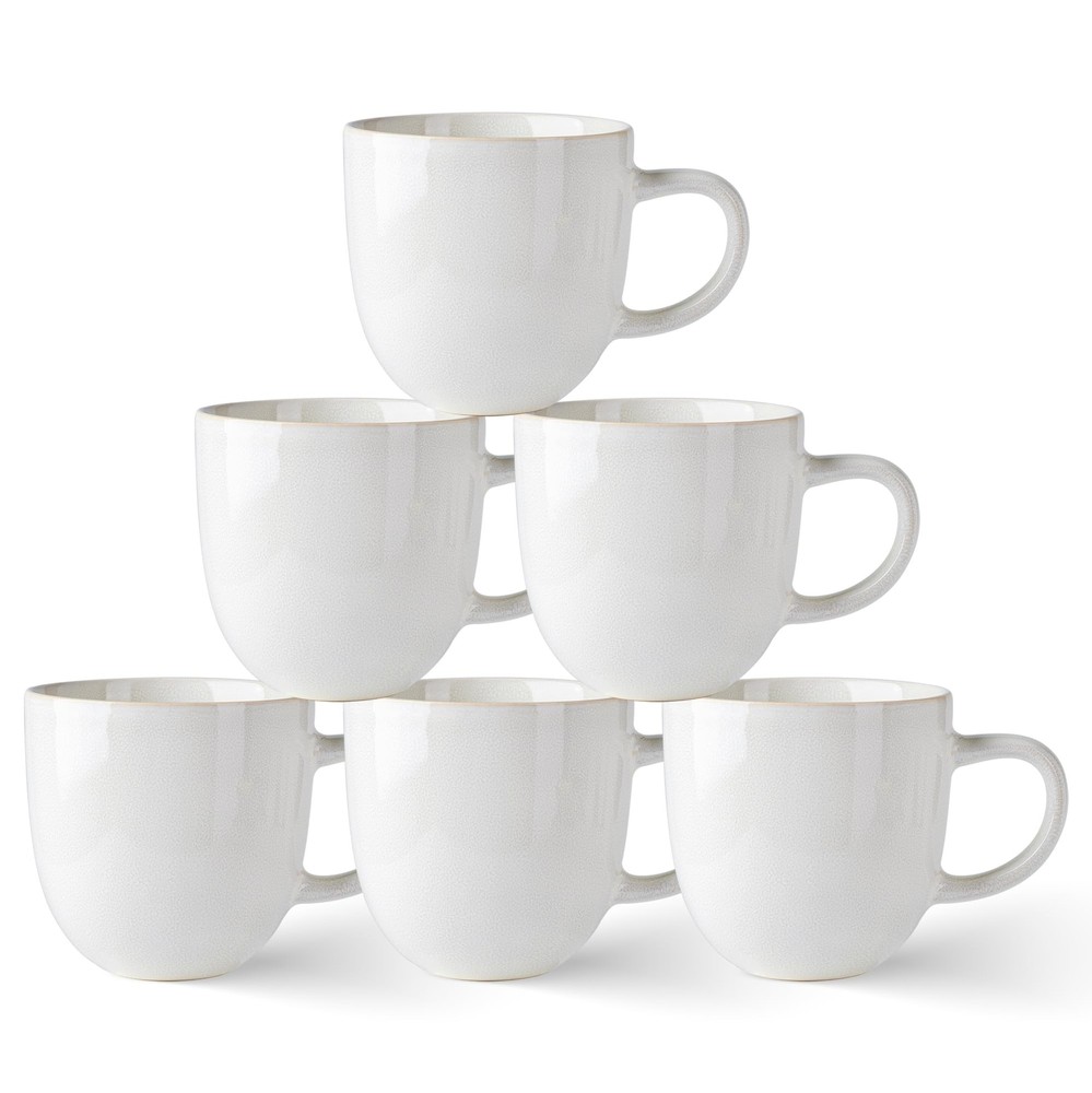 AmorArc 12oz Ceramic Coffee Mugs Set of 6 for Men Women Dads Moms