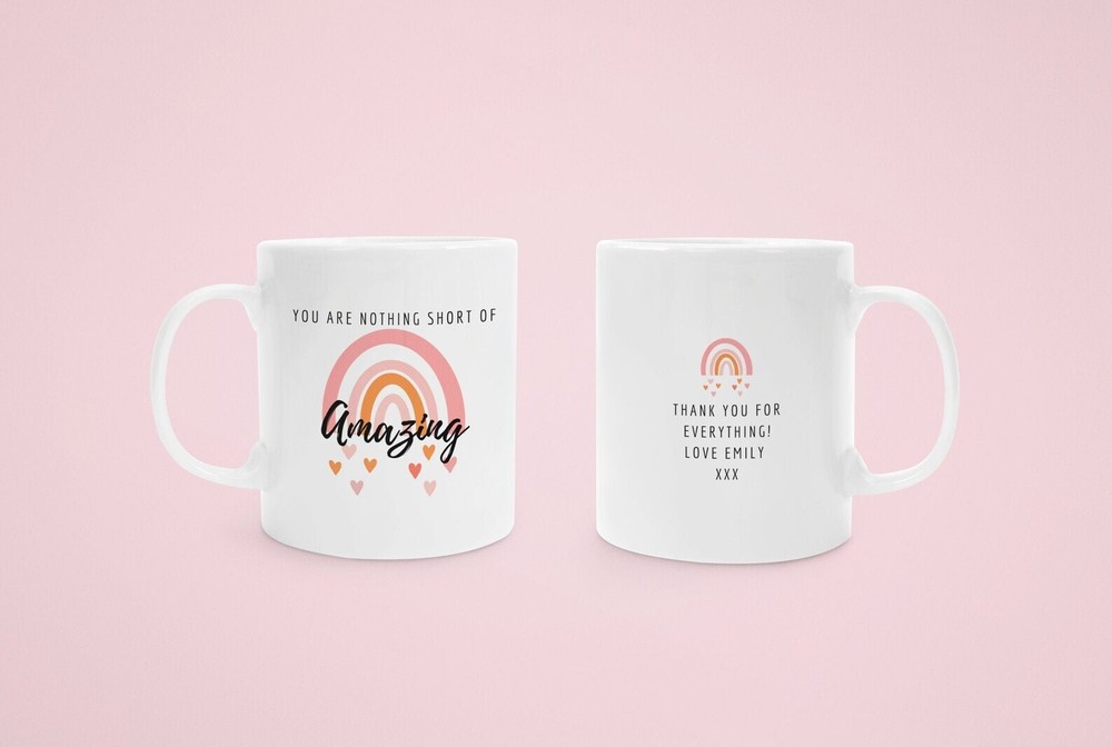 Personalised You Are Nothing Short Of Amazing Mug Pastel Rainbow Mug