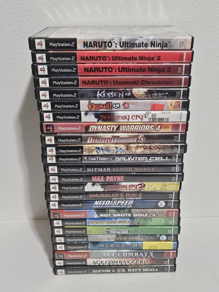 Lot Of 24 Playstation 2 Games Ps2 Games Lot Cib Complete Very Good Condition