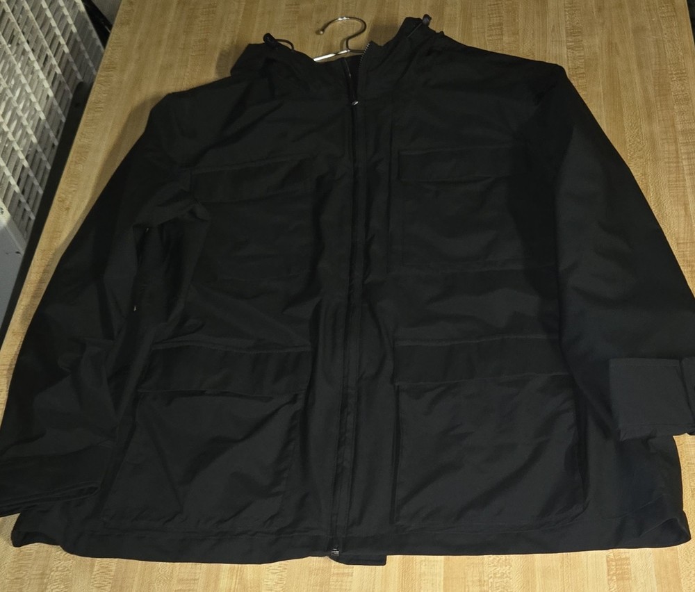 Men's Alfani Black Hooded Jacket Size Medium