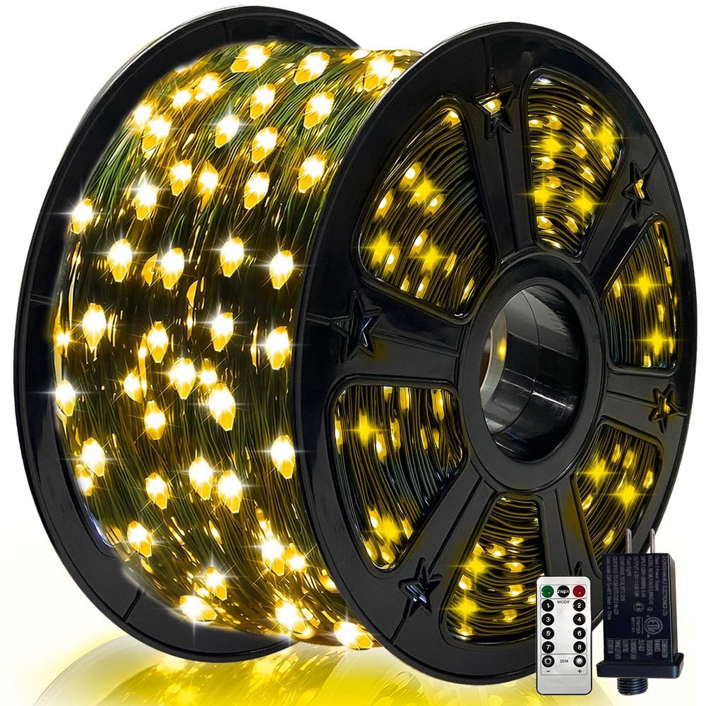 1500 LED Waterproof Christmas Fairy Lights 459 FT 8 Modes Remote Indoor Outdoor