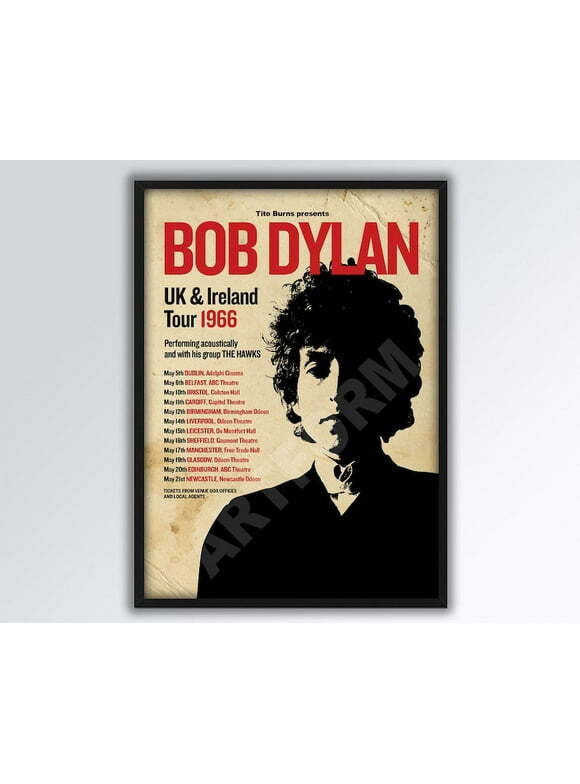 POSTER BOB DYLAN reimagined 1966 UK Concert Tour Poster .-UNFRAMED