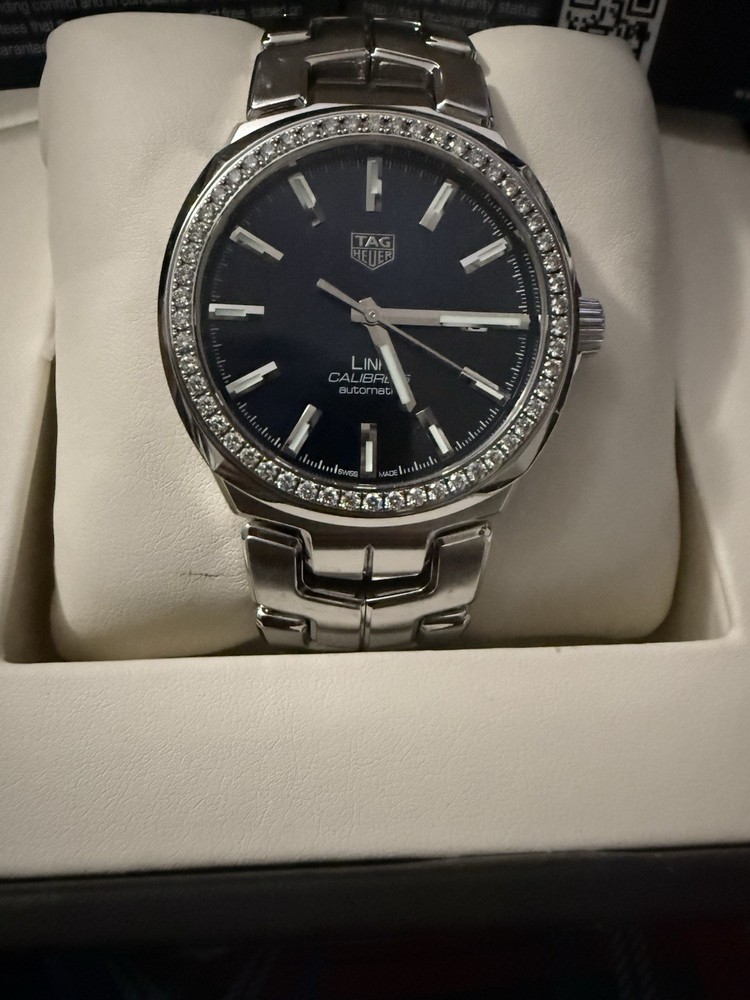 Tag Heuer Men's Silver Watch/W 57 Vs & Superior Grade Diamonds .