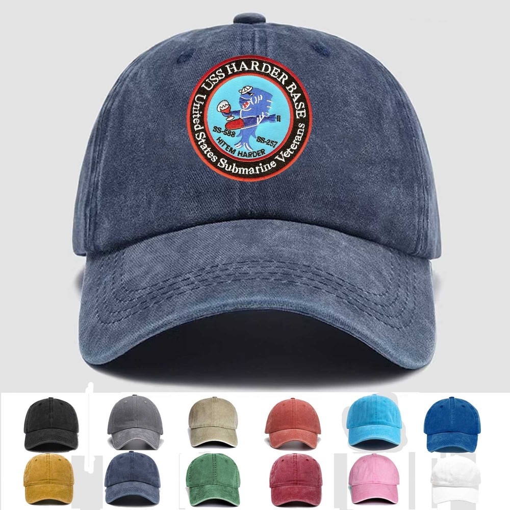 Custom Embroidered Hat Harder Sub Base, Veteran Cap, Trucker Hat, Gift Idea