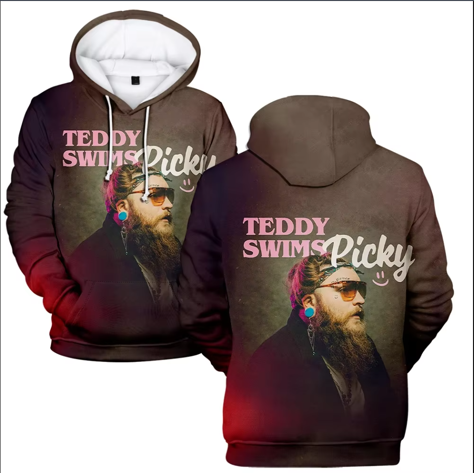 Teddy Swims 3D Picky Album Graphic Hoodie in US Sizes