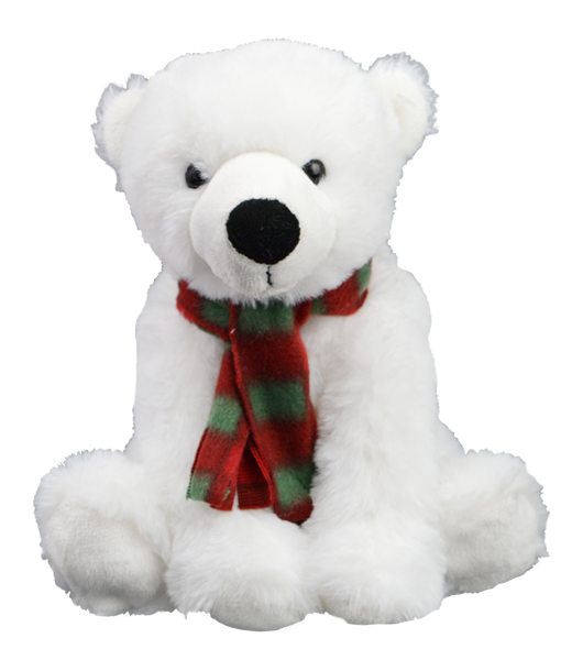 8-Inch Nanook the Polar Bear Plush Toy - Soft Cuddly Stuffed Animal for Kids