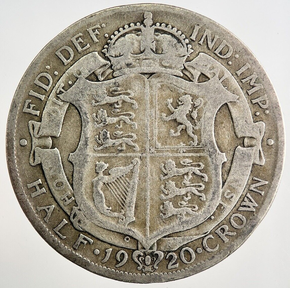 1920 George V Silver Half-Crown Collectible Coin a8121