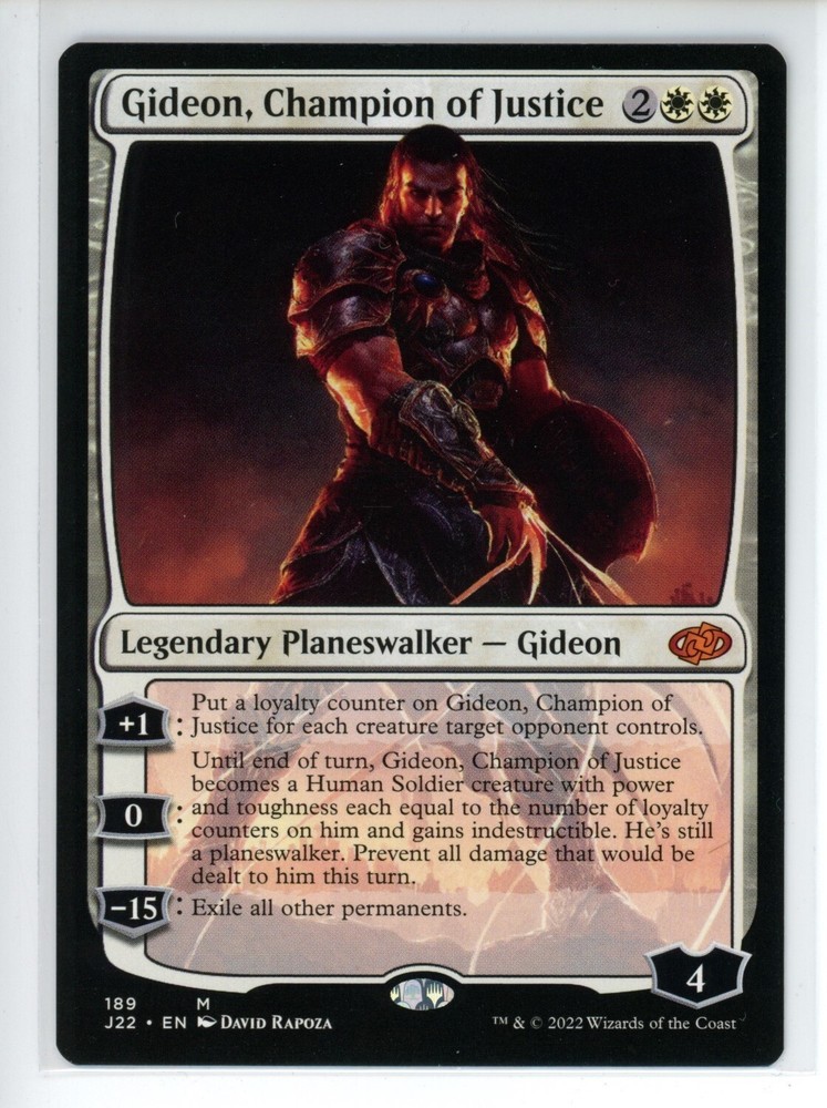 GIDEON, CHAMPION OF JUSTICE Jumpstart 2022 #189 J22(NM+)(MTG)