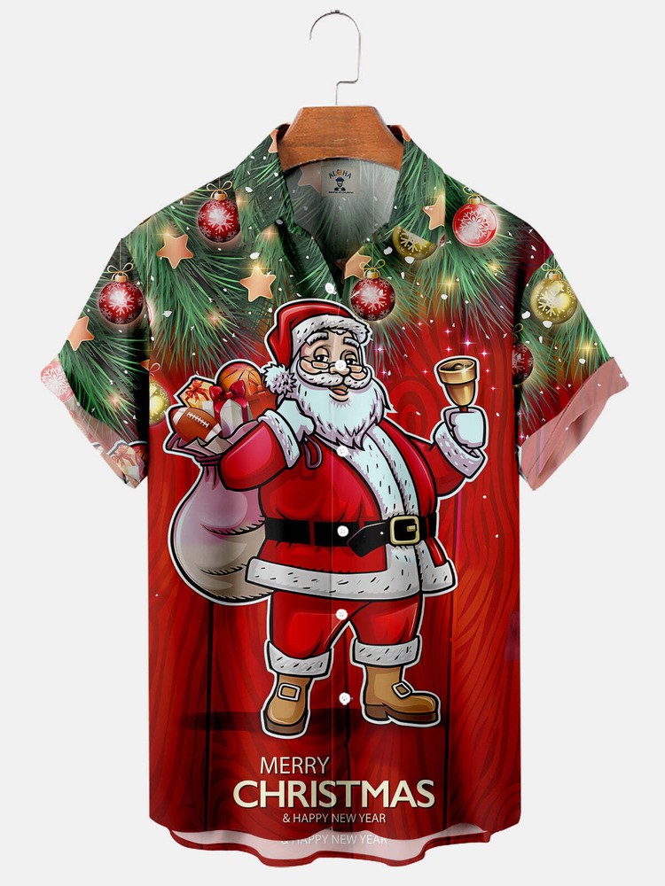Merry Christmas Fun Santa Is Bringing A Bell Happy New Year Hawaiian Shirt