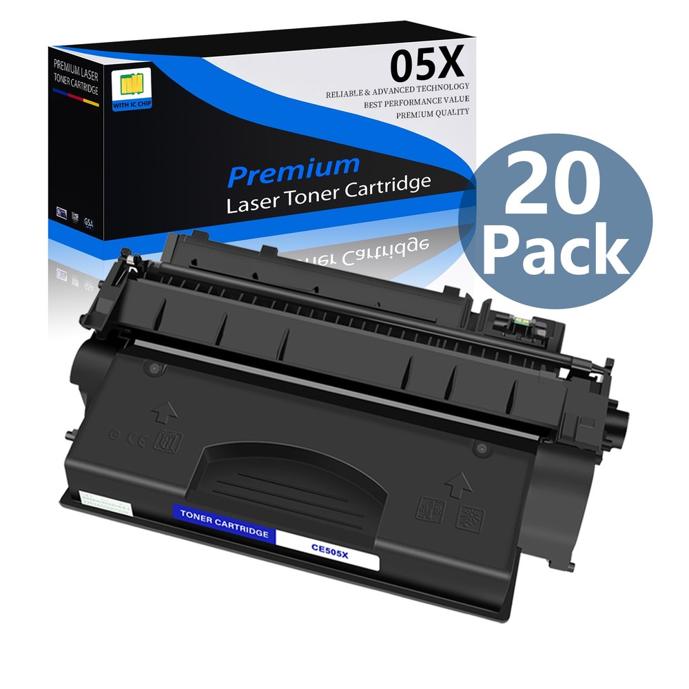 20PK CE505X 05X Toner Cartridge Compatible For HP LaserJet P2055X P2055dn P2055d
