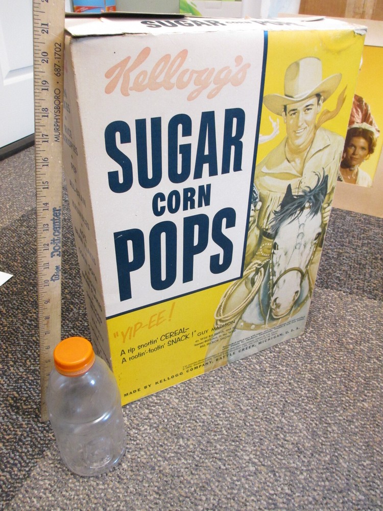 cereal box Wild Bill Hickok Guy Madison 1950s TV western cowboy store display