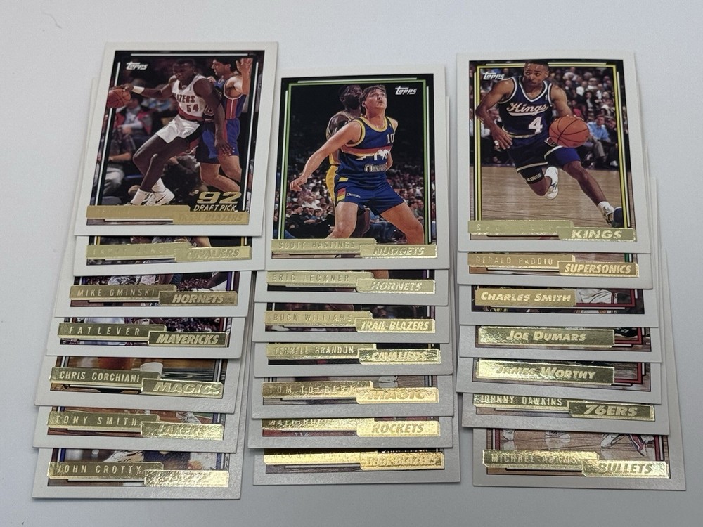 1992 Topps Gold Basketball Lot Of 21