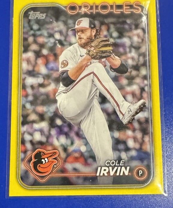 Cole Irvin 2024 Topps Update YELLOW PARALLEL US138 Baltimore Orioles MLB #
