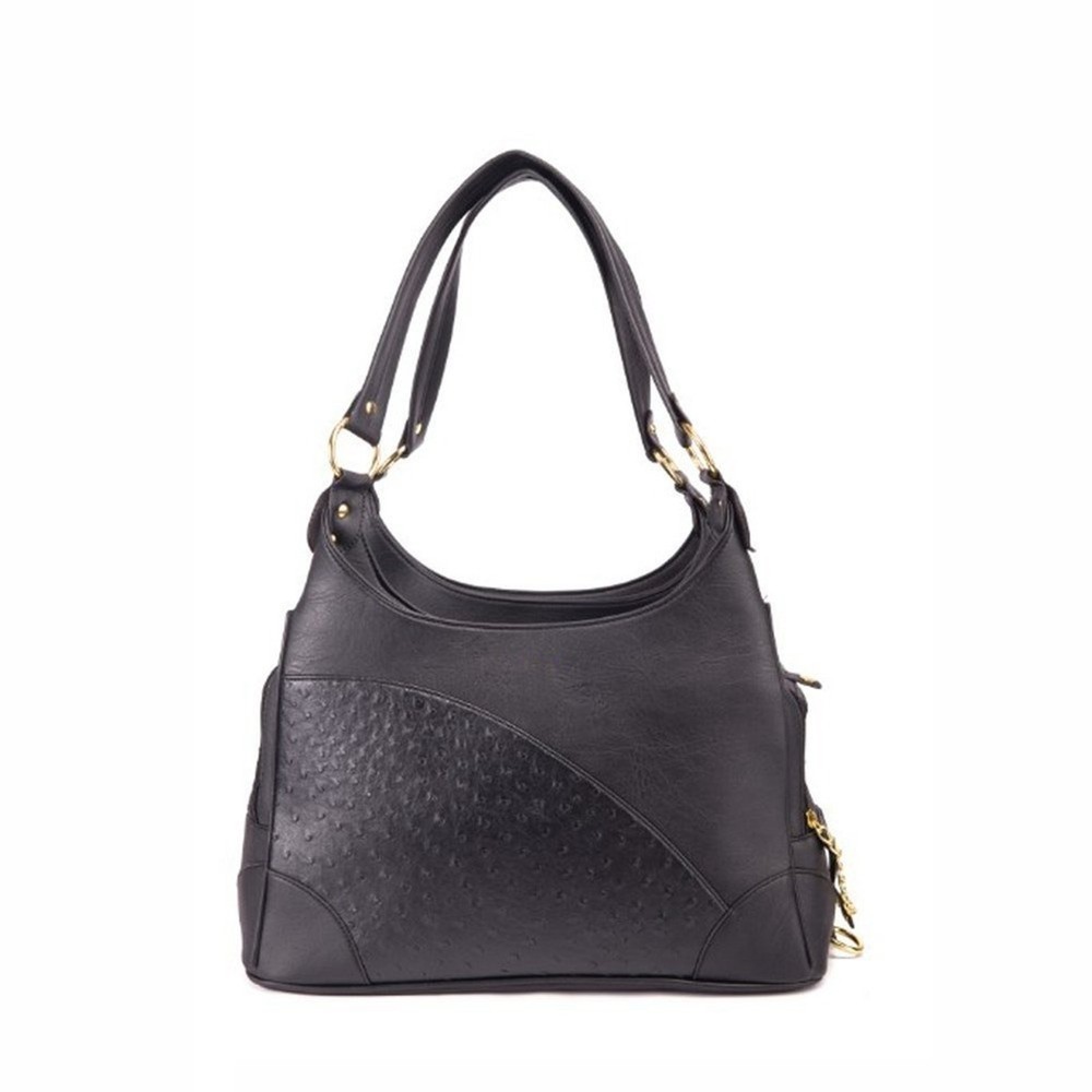 Stylish Black Pet Carrier Tote for Small Dogs and Cats  