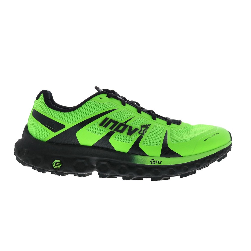 Inov-8 TrailFly Ultra G 300 Mens Green Mesh Athletic Hiking Shoes