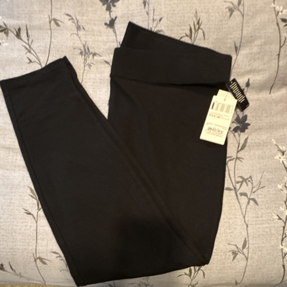 Utopia Blue Women's Plus Size 2X Black Stretch Leggings Cotton Blend New Tags